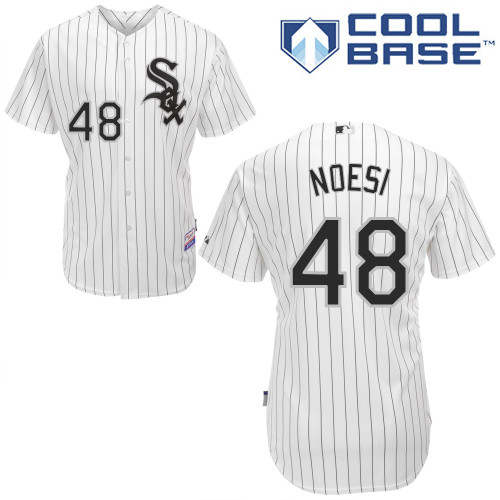Hector Noesi #48 MLB Jersey-Chicago White Sox Men's Authentic Home White Cool Base Baseball Jersey